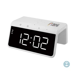 Часы с беспроводной зарядкой Wake Up под ваше лого, TM TEG